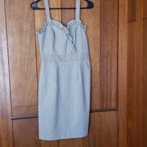Seersucker Knee Length Dress